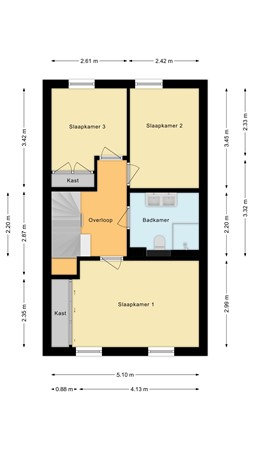 Floorplan - Akkermunt 146, 2412 AB Bodegraven